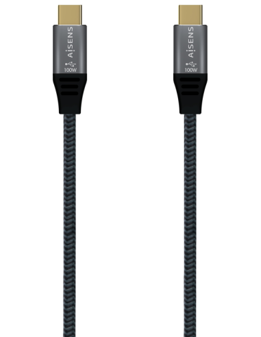 CABLE AISENS USB 2.0 ALUMINIO 5A 100W E-MARK USB-C 1.0M