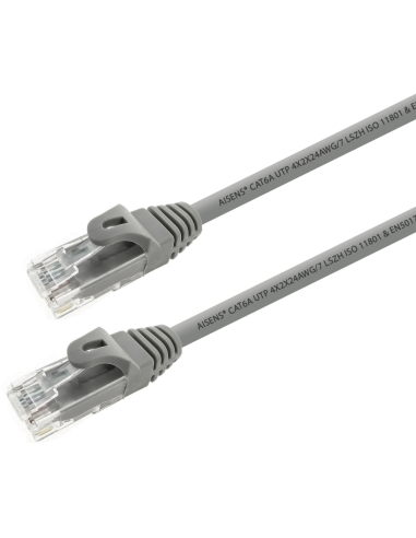 CABLE RED AISENS LATIGUILLO RJ45 LSZH CAT.6A UTP AWG24 2.0M GRIS