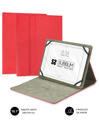 FUNDA TABLET SUBBLIM CLEVER STAND TABLET CASE 10,1" RED