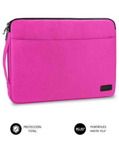 FUNDA PORTATIL SUBBLIM FUNDA ORDENADOR URBAN LAPTOP SLEEVE 15,6" PINK