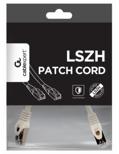 CABLE RED S-FTP GEMBIRD CAT 6A LSZH BLANCO 0,25 M