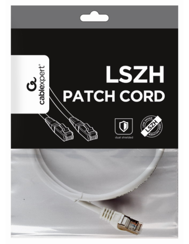 CABLE RED S-FTP GEMBIRD CAT 6A LSZH BLANCO 1 M
