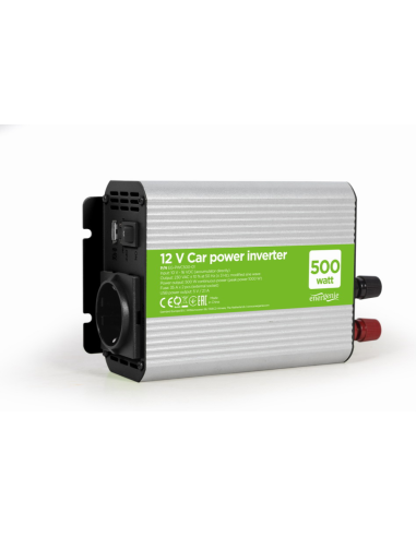 INVERSOR DE CORRIENTE GEMBIRD PARA COCHE DE 12V 500W