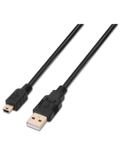 CABLE AISENS USB 2.0 TIPO A/M-MINI B/M NEGRO 1.0M