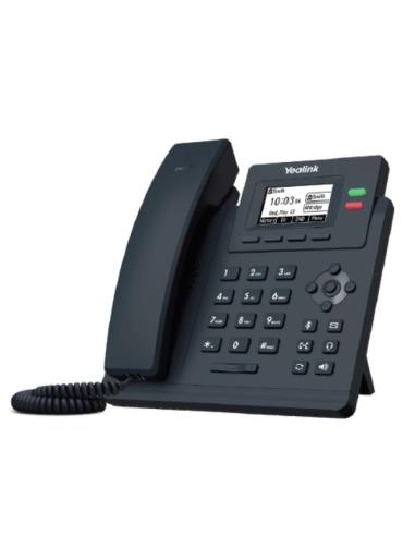 TELEFONO IP YEALINK T31 / 2 CUENTAS SIP / CON PSU / VOZ HD / 4 TECLAS FUNCIONES / 2 PUERTOS ETHERNET /