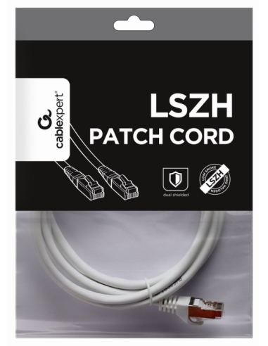 CABLE RED S-FTP GEMBIRD CAT 6A LSZH BLANCO 2 M