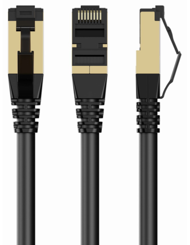 CABLE RED S-FTP GEMBIRD CAT 8 LSZH NEGRO 7,5 M