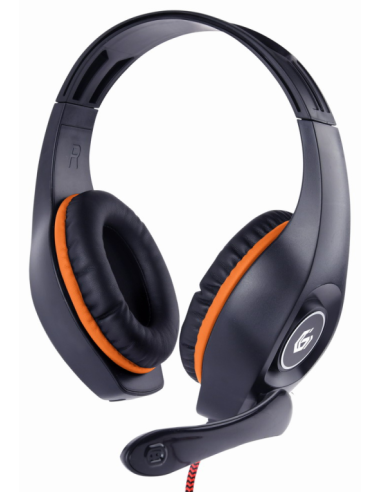 AURICULARES GAMING GEMBIRD GHS-05-O NARANJA NEGRO MICROFONO ALAMBRICO JACK 3.5MM