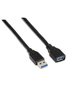 CABLE USB 3.0 AISENS TIPO A M-A H NEGRO 1.0M