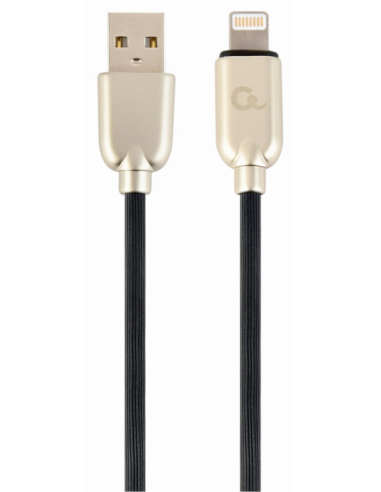 CABLE DE DATOS Y CARGA GEMBIRD 8 PINES DE CAUCHO PREMIUM, 1 M, NEGRO