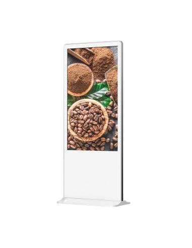 TOTEM KIMEX 43" FHD 500cd / 24H - 7D / INTERIOR / BLANCO / 2XHDMI ENTRADA / HDMI SALIDA / WIFI / SOPORTE PARA MINI PC / 161-4310