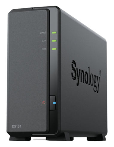 NAS SYNOLOGY DS124 1 BAHIA ETHERNET J4125 NEGRO