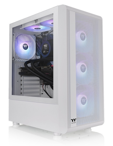 CAJA THERMALTAKE S200 TG ATX 2XUSB 3.0 ARGB SIN FUENTE BLANCO