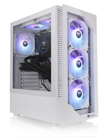 CAJA THERMALTAKE VIEW 200 TG ARGB ATX 2XUSB 3.2 SIN FUENTE BLANCO