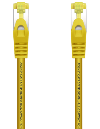 CABLE RED AISENS LATIGUILLO RJ45 LSZH CAT.7 SFTP PIMF 1.0M AMARILLO