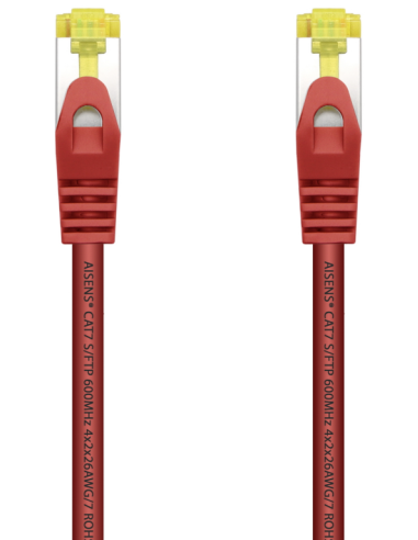 CABLE RED AISENS LATIGUILLO RJ45 LSZH CAT.7 SFTP PIMF 1.0M ROJO