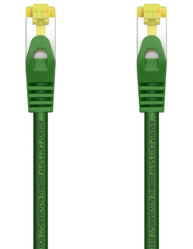 CABLE RED AISENS LATIGUILLO RJ45 LSZH CAT.7 SFTP PIMF 0.5M VERDE