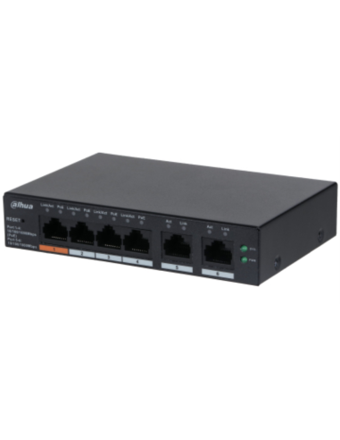 SWITCH IT DAHUA DH-CS4006-4GT-60 GIGABIT SWITCH WITH 4-PORT POE