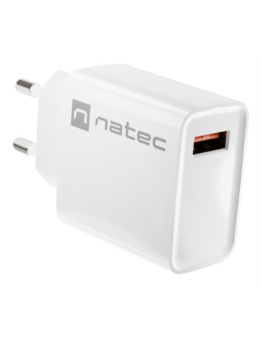 CARGADOR NATEC RIBERA 18W 1XUSB-A QC3.0 BLANCO