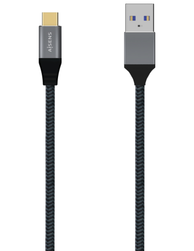 CABLE AISENS USB 3.1 GEN2 ALUMINIO 10GBPS 3A USB-C/M-A/M 0.5M