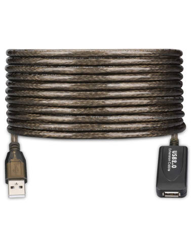 CABLE ALARGADOR EWENT USB 2.0 USB-A AMPLIFICACION SEÑAL 5m NEGRO