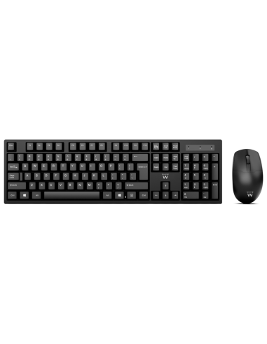 COMBO TECLADO RATON EWENT ESPAÑOL TECLAS PROGRAMABLES RF INALAMBRICO NEGRO