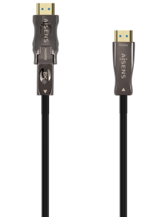 CABLE HDMI AISENS V2.1 OPTICO ACTIVO AOC DESMONTABLE 8K60HZ M/M 30M NEGRO