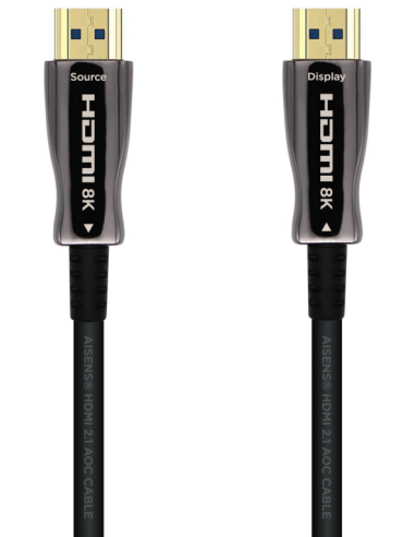 CABLE HDMI AISENS V2.1 OPTICO ACTIVO AOC 8K60HZ M/M 15M NEGRO