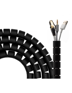 ORGANIZADOR CABLES AISENS ESPIRAL 25MM NEGRO 2mts
