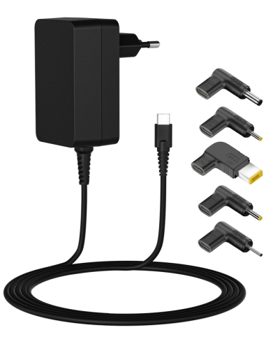CARGADOR LEOTEC NOTEBOOK USB-C 45W + 5 PUNTAS