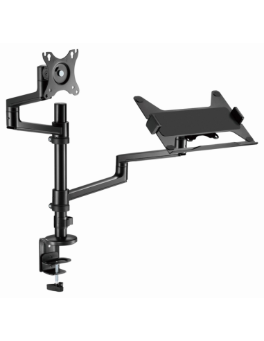 SOPORTE DE MESA GEMBIRD AJUSTABLE BRAZO PARA MONITOR Y BANDEJA PARA PORTATIL