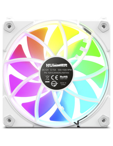 VENTILADOR NOX HUMMER EASYLINK ARGB BLANCO