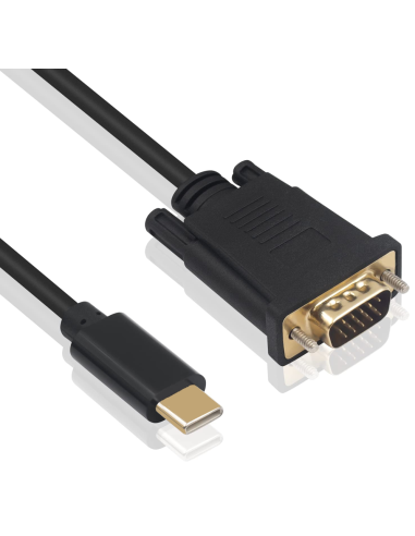 CABLE CONVERTIDOR EWENT USB-C A VGA MACHO 1080p/60Hz 1,8M