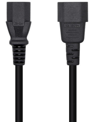 CABLE AISENS ALIMENTACION CPU C13/H-C14/M NEGRO 3mts