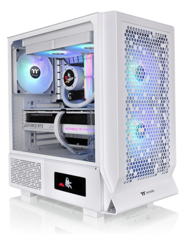 CAJA THERMALTAKE CERES 330 TG ARGB SNOW ATX 2XUSB 3.0 SIN FUENTE BLANCO