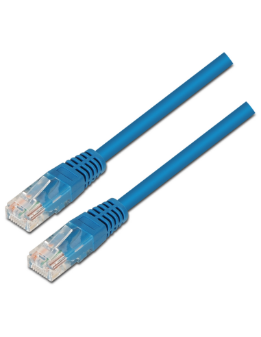 CABLE RED AISENS LATIGUILLO RJ45 CAT.5E UTP AWG24 AZUL 0.5M