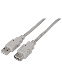 CABLE USB 2.0 AISENS TIPO A/M-A/H BEIGE 3.0M