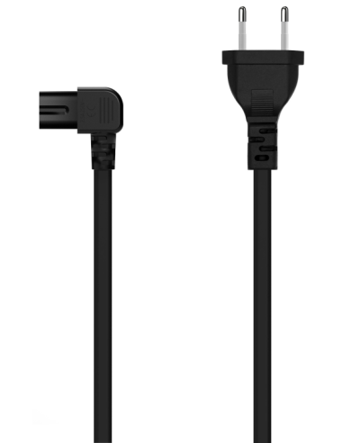 CABLE ALIMENTACION AISENS ACODADO FORMA 8 CEE7/16/M-C7/H 1,8mts