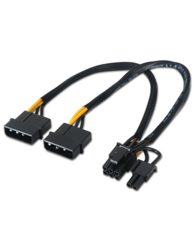 CABLE AISENS TARJETA GRAFICA 2XMOLEX 4PIN M-PCI-E(MOLEX 6+2PIN) M 20CM