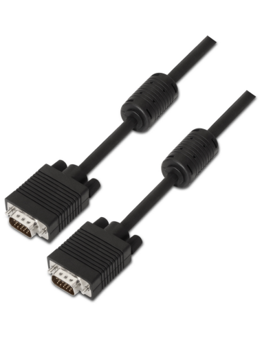 CABLE AISENS SVGA CON FERRITA HDB15/M-HDB15/M NEGRO 10M