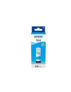 TINTA EPSON ECOTANK BOTELLA CYAN 104 / L5190 / L3156 / L3151 / L3150 / 65ml / (C13T00P240)