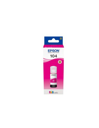 TINTA EPSON ECOTANK BOTELLA MAGENTA 104 / L5190 / L3156 / L3151 / L3150 / 65ml / (C13T00P340)