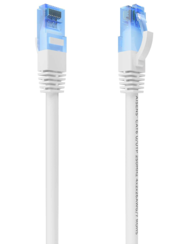 CABLE RED AISENS LATIGUILLO RJ45 CAT.6 UTP AWG26 CCA BLANCO 0.75M