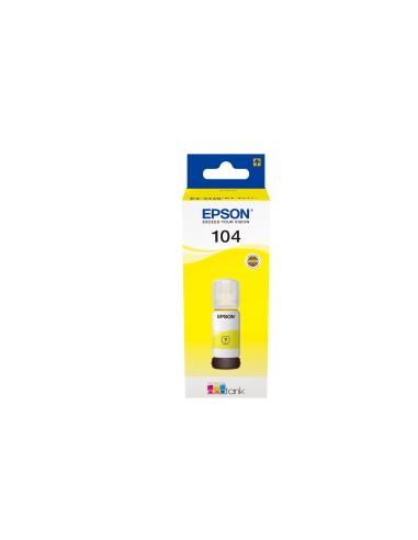TINTA EPSON ECOTANK BOTELLA AMARILLA 104 / L5190 / L3156 / L3151 / L3150 / 65ml / (C13T00P440)