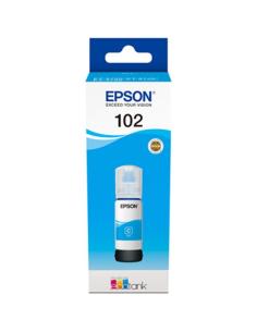 TINTA EPSON ECOTANK BOTELLA CYAN 102 / ET-4750 / ET-3750 / ET-3700 / ET-2750 / ET-2700 / 70ml / (C13T03R240)