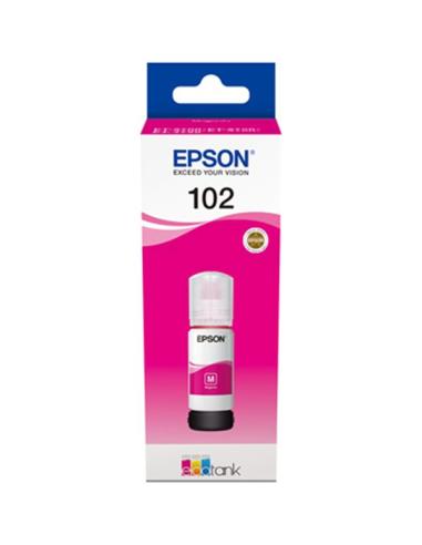 TINTA EPSON ECOTANK BOTELLA MAGENTA 102 / ET-4750 / ET-3750 / ET-3700 / ET-2750 / ET-2700 / 70ml / (C13T03R340)