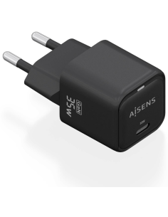 CARGADOR AISENS GAN 35W 1XUSB-C PD3.0 QC4.0 NEGRO