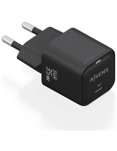 CARGADOR AISENS GAN 35W 1XUSB-C PD3.0 QC4.0 NEGRO