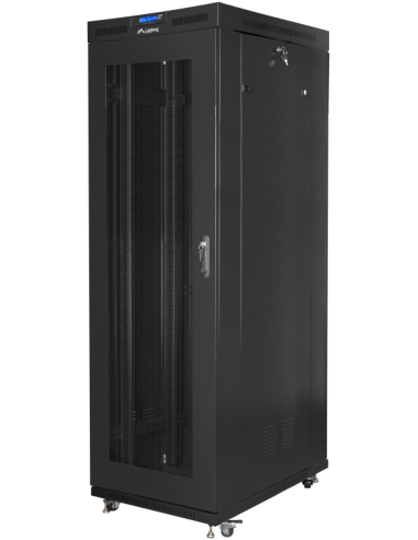 ARMARIO LANBERG RACK 19" 27U 800X1200 PUERTA MESH CON LCD FLAT PACK NEGRO