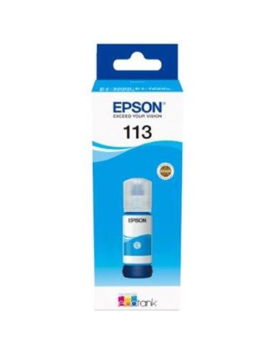 TINTA EPSON ECOTANK 113 BOTELLA CYAN / 5880 / 5850 / 5800 / 16550 / 16600 / 70ml / (C13T06B240)